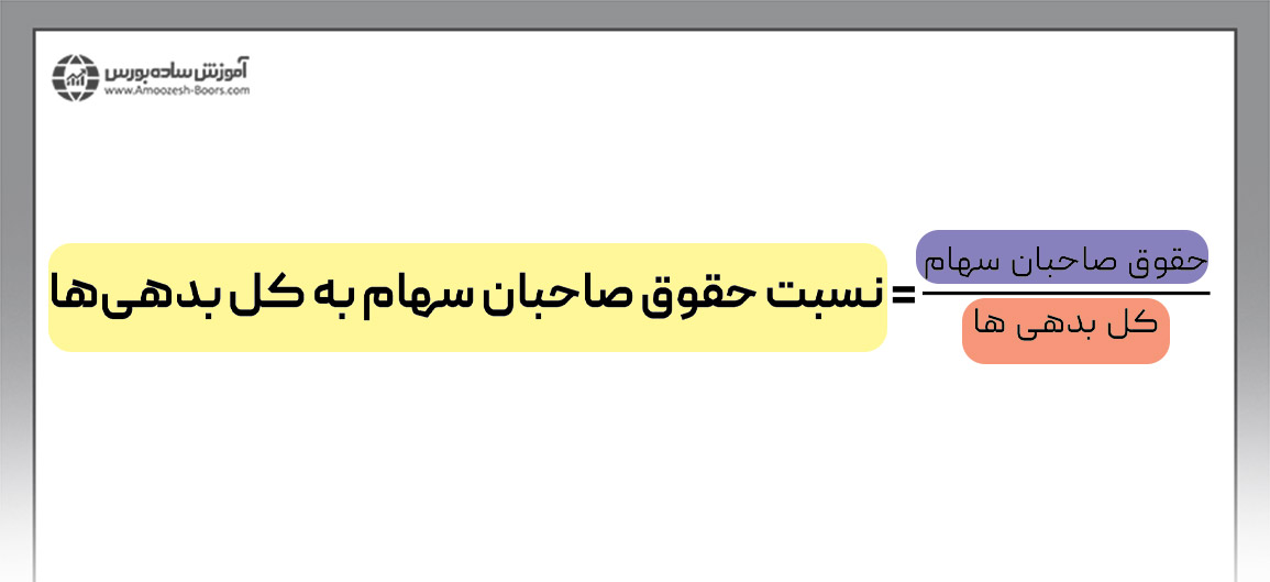 فرمول نسبت حقوق صاحبان سهام به کل بدهی‌ها